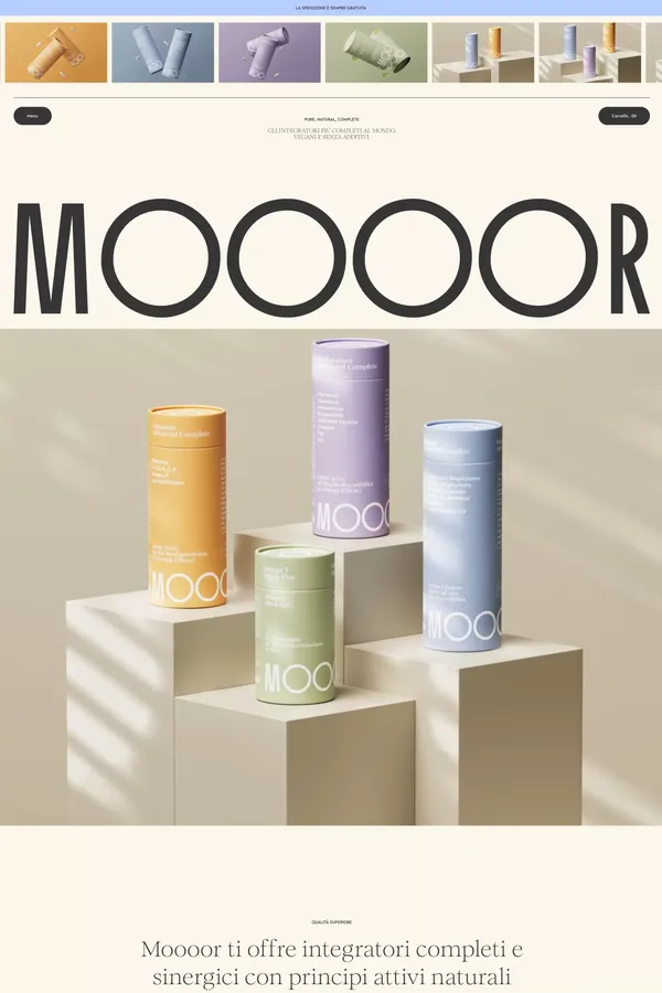 MOOOOR | Pure, Natural, Complete - Ecommerce design inspiration