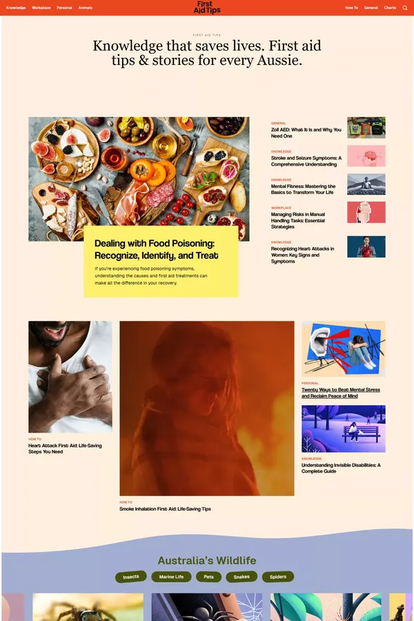 First Aid Tips | Quick First Aid Knowledge to Help you Save a life! - Blog design inspiration