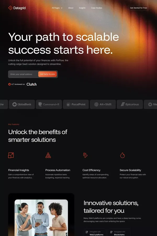 Datagrid - Webflow HTML Website Template - Template design inspiration