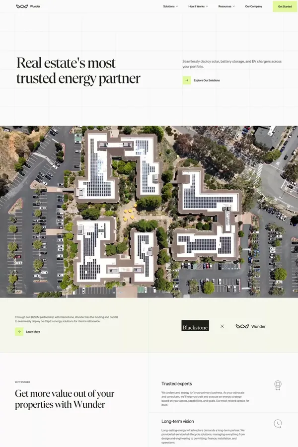 Real estate's most trusted energy partner – Wunder - Landing design inspiration
