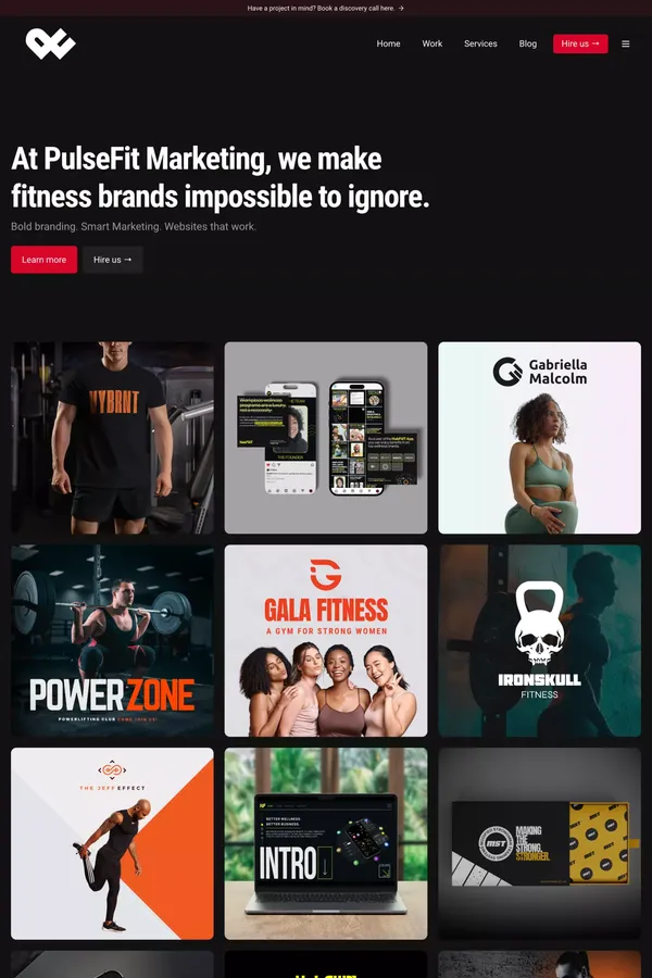 Fitness Branding Agency | PulseFit Marketing - Portfolio design inspiration