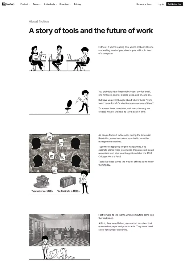 Why we built Notion – About - About Us  design inspiration