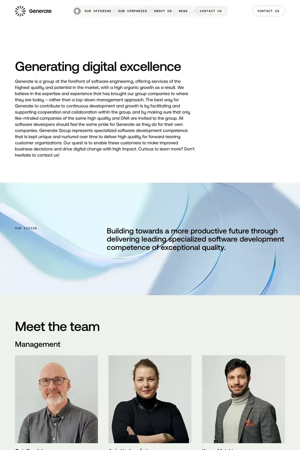 About us – Generate Group - About Us  design inspiration