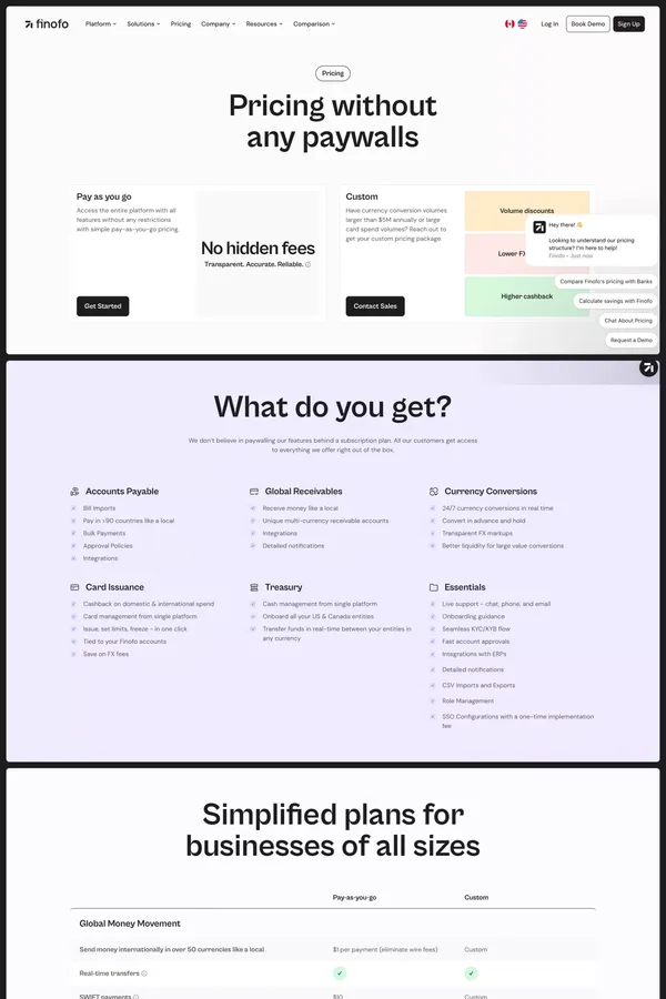 Finofo | Pricing - Pricing design inspiration