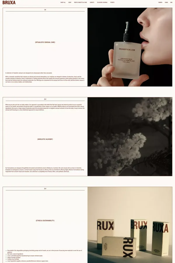 About – BRUXA: Our Carnal Reverence - About Us  design inspiration