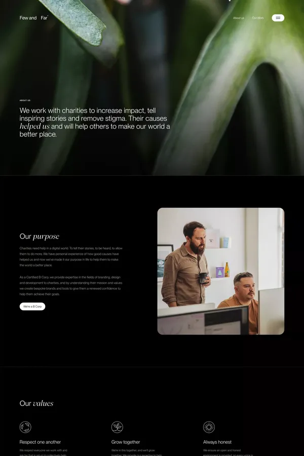 About us – Few and Far® - About Us  design inspiration