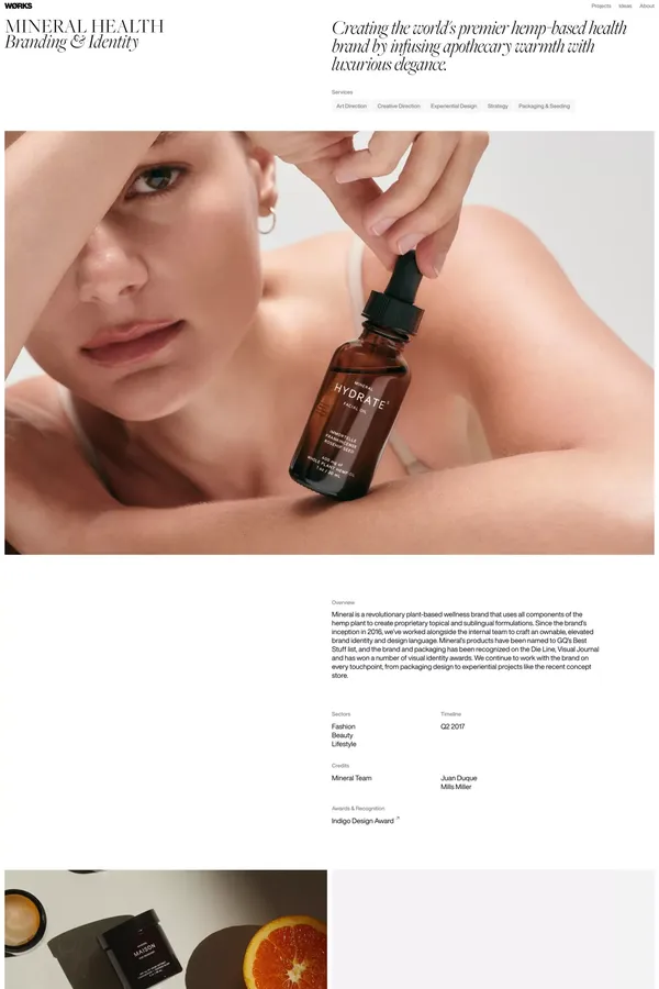 MINERAL HEALTH Branding & Identity — WØRKS - Case Study design inspiration