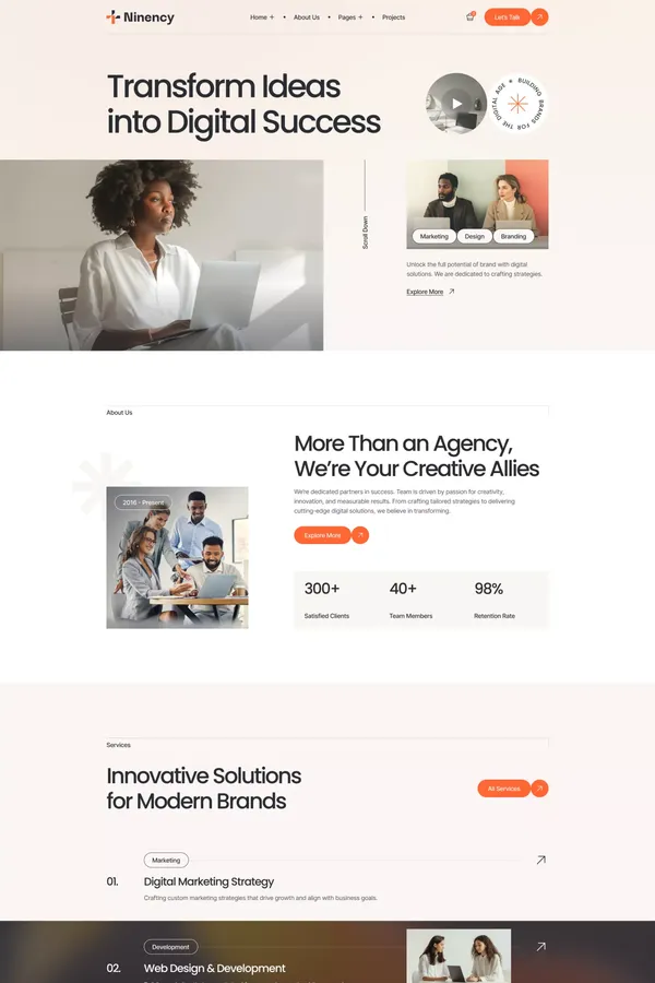 Ninency - Webflow Ecommerce Website Template