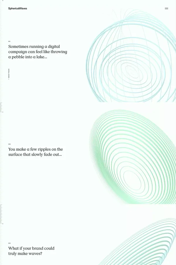 Spherical Waves Creative Studio - Portfolio design inspiration