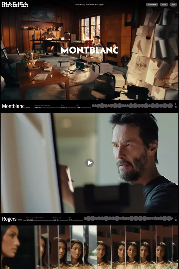 Magma - Portfolio design inspiration