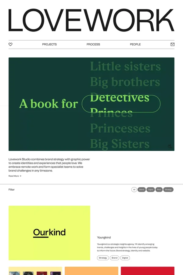 Lovework Studio - Portfolio design inspiration
