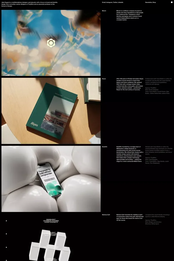 Jake Dugard - Portfolio design inspiration