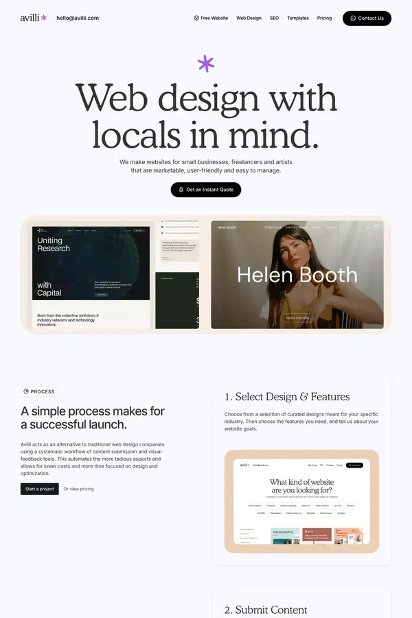 Avilli: Web design with locals in mind - website design inspiration
