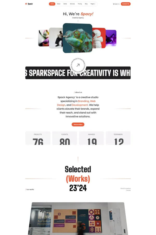 Spacir - Creative Agency Webflow Template | Flowzai