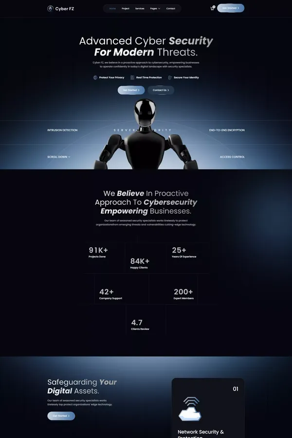 Cyber FZ - Cyber Security Webflow Template | Flowzai