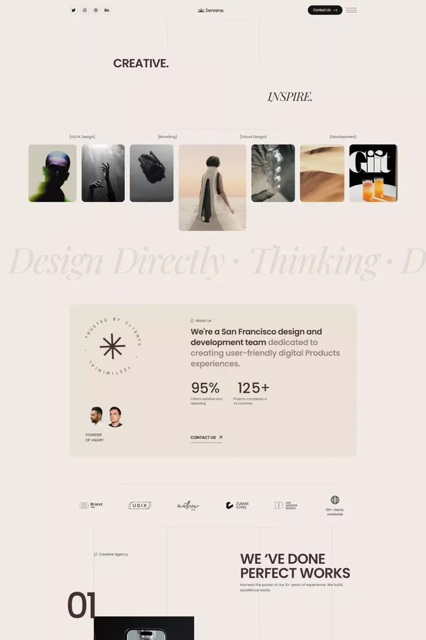 Senrene - Creative Agency Webflow Template | Flowzai