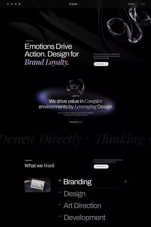 Glueto - Creative Agency Webflow Template | Flowzai