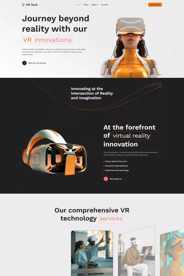 VR Tech - Webflow HTML website template