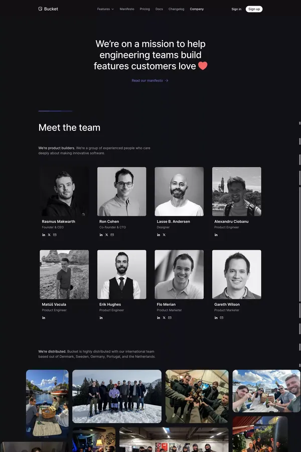 Our mission | Bucket - About Us  design inspiration