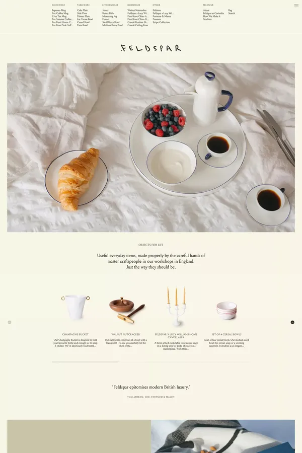 Feldspar - Ecommerce design inspiration