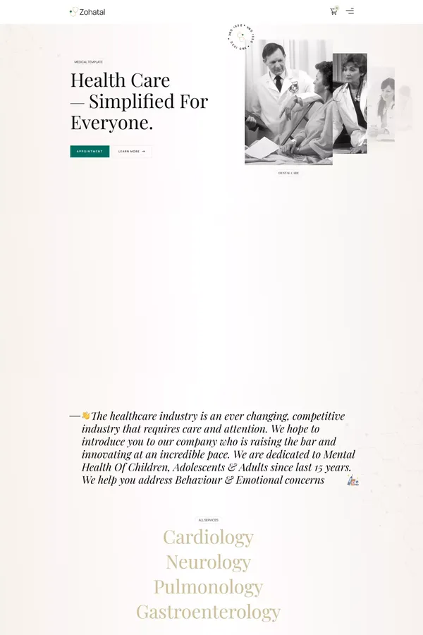 Zohatal - Webflow Hospital Template | Flowzai