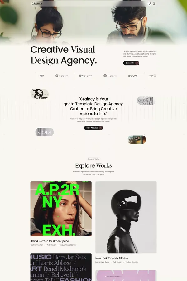 Craincy - Creative Agency Webflow Template | Flowzai