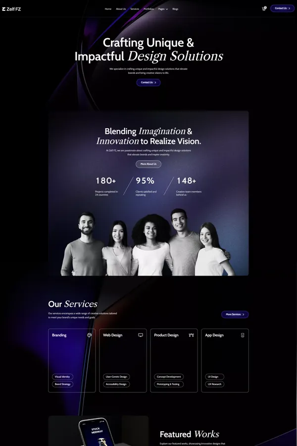 Zelf FZ - Creative Agency Webflow Template | Flowzai