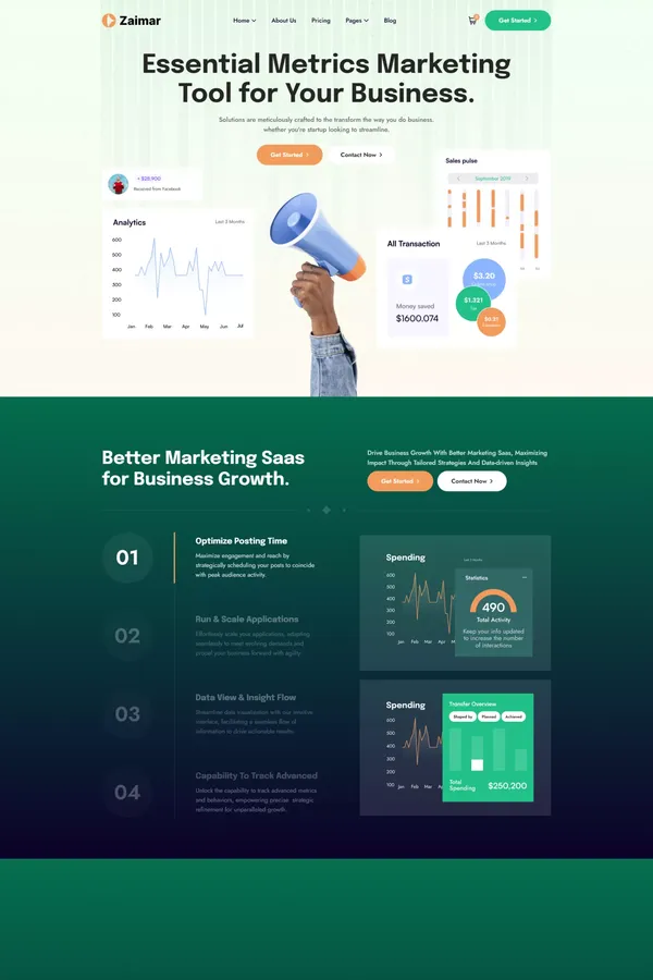 Zaimar - Webflow Saas Template | Flowzai
