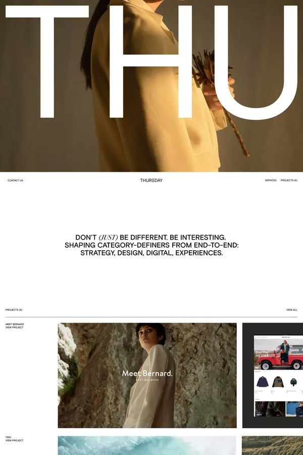 Thursday - Portfolio design inspiration