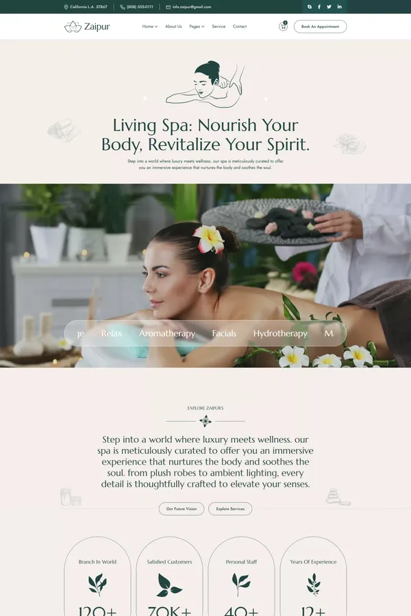 Zaipur - Spa Webflow Template | Flowzai