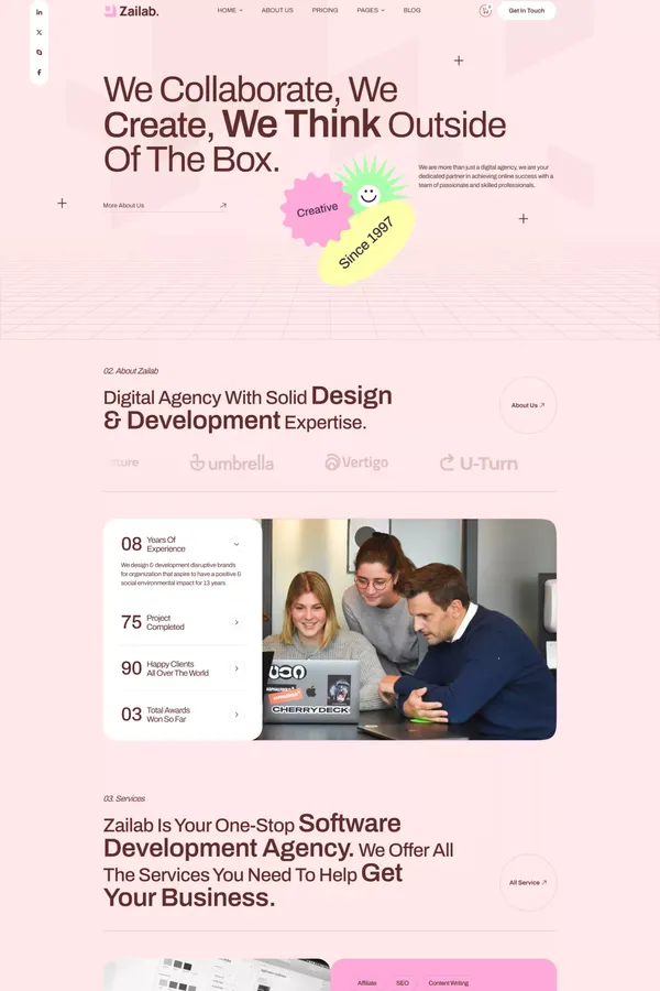 Zailab - Webflow Agency Template | Flowzai