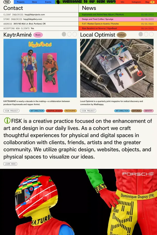 FISK - Portfolio design inspiration