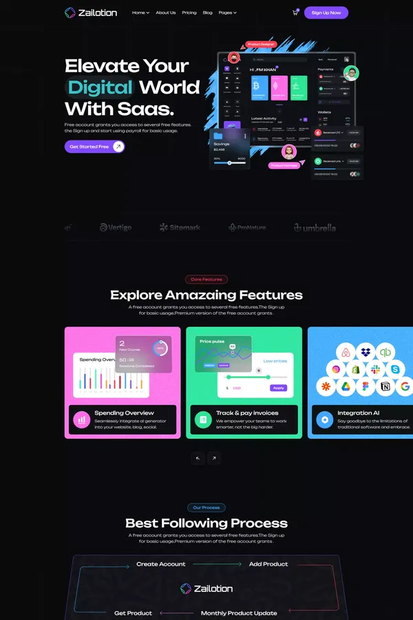 Zailotion - Webflow Saas Template | Flowzai