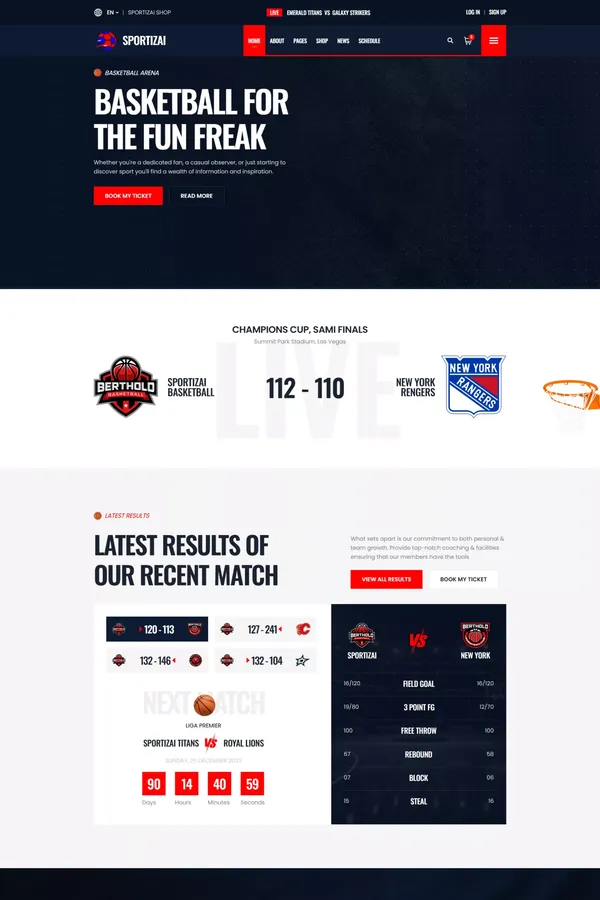 Sportizai - Sports Club Webflow Template | Flowzai