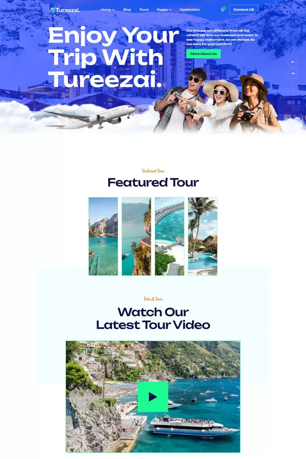 Tureezai - Tourism Webflow Template | Flowzai