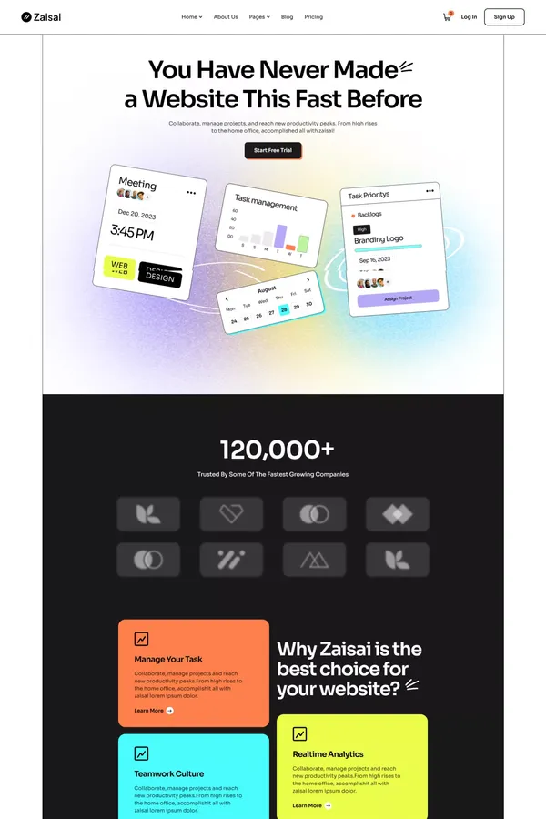 Zaisai - Webflow Saas Template | Flowzai