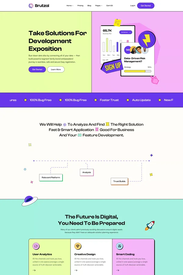 Brutzai - Webflow Saas Template | Flowzai