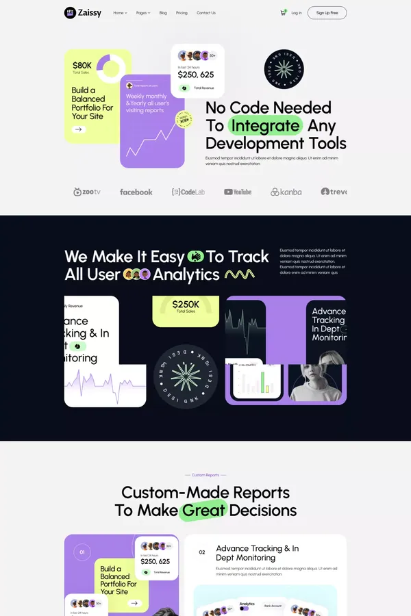 Zaissy - Webflow Saas Template | Flowzai