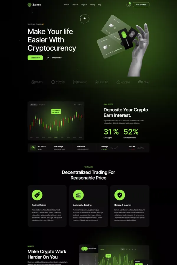 Zaincy - Webflow Saas Template | Flowzai