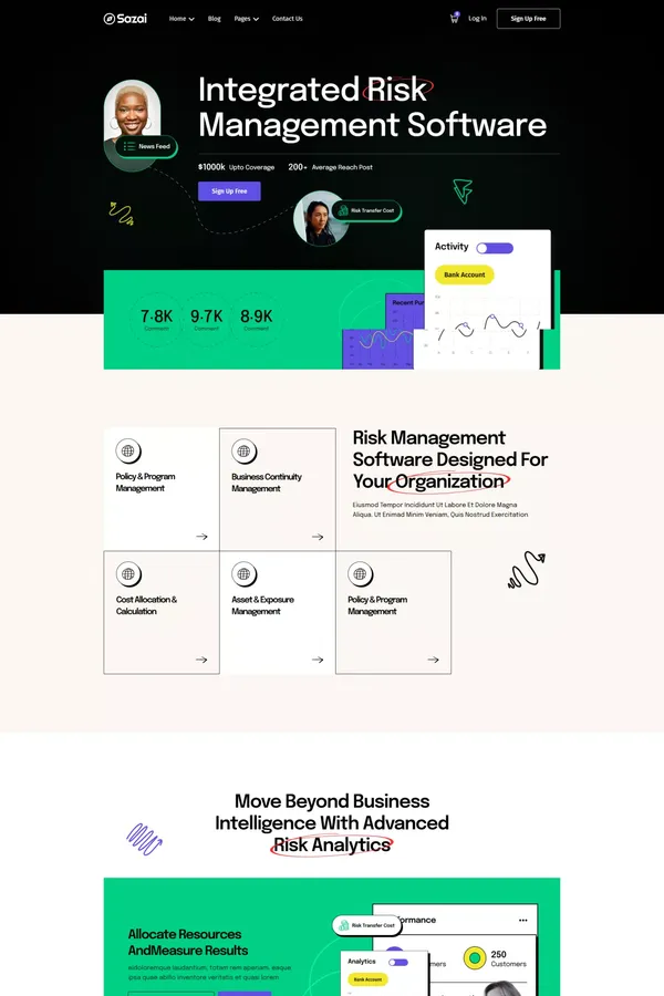 Sazai - Webflow Saas Template | Flowzai