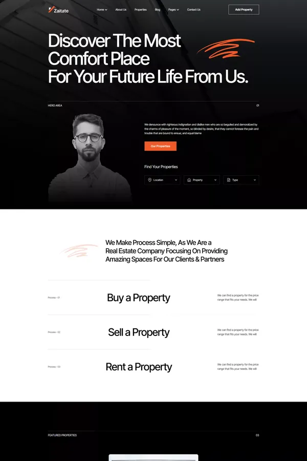 Zaitate - Real Estate Webflow Template | Flowzai