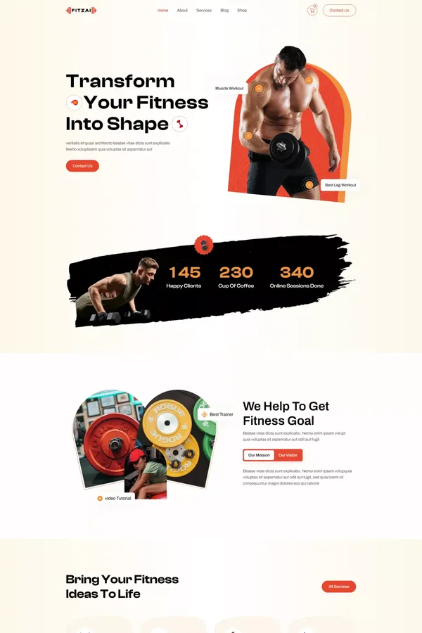 Fitzai - Fitness Webflow Template | Flowzai