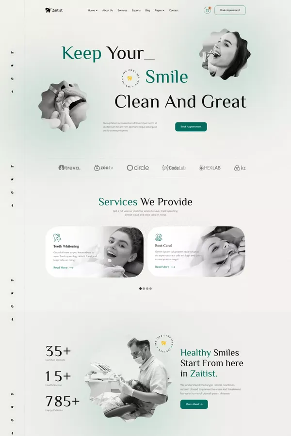 Zaitist - Dentist Webflow Template | Flowzai