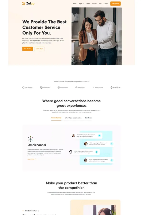 Zaiup - Startup Webflow Template | Flowzai