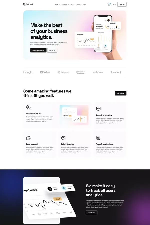 Safozai - Webflow Saas Template | Flowzai