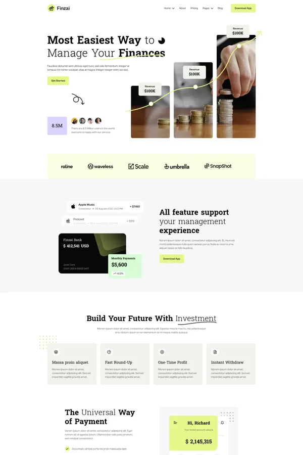 Finzai - Finance Webflow Template | Flowzai