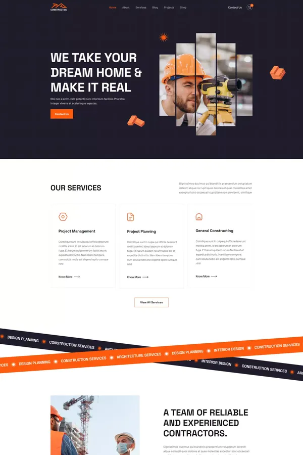Constructzai - Construction Webflow Template | Flowzai