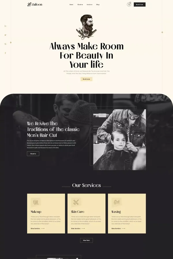 Zailoon - Beauty Webflow Template | Flowzai