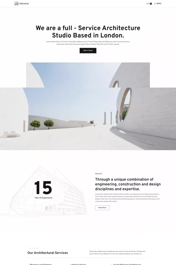 Arczai - Architecture Webflow Template | Flowzai