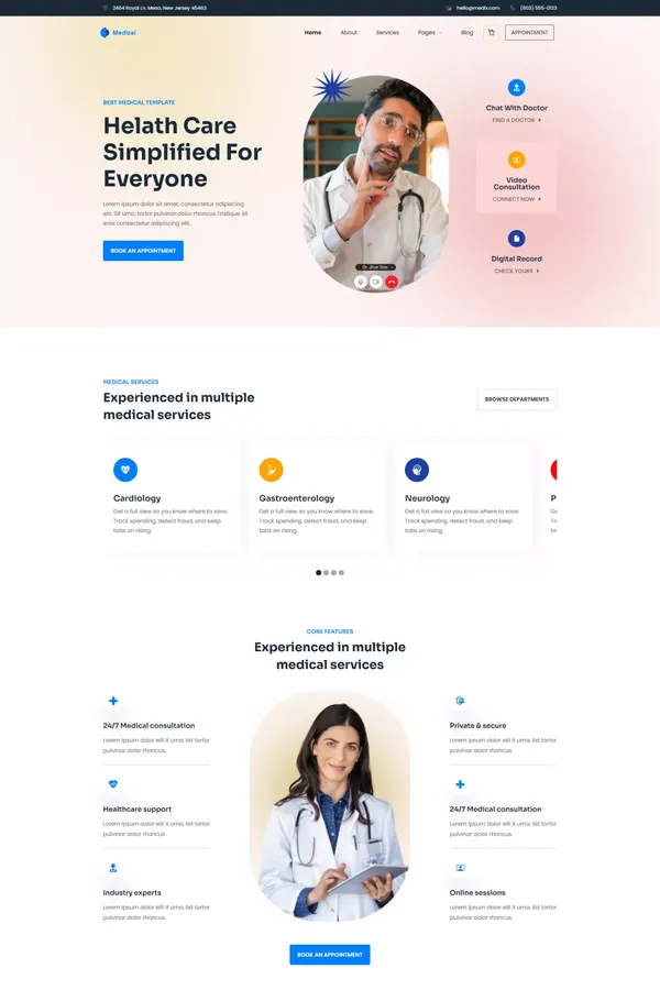 Medizai - Webflow Doctor Template | Flowzai